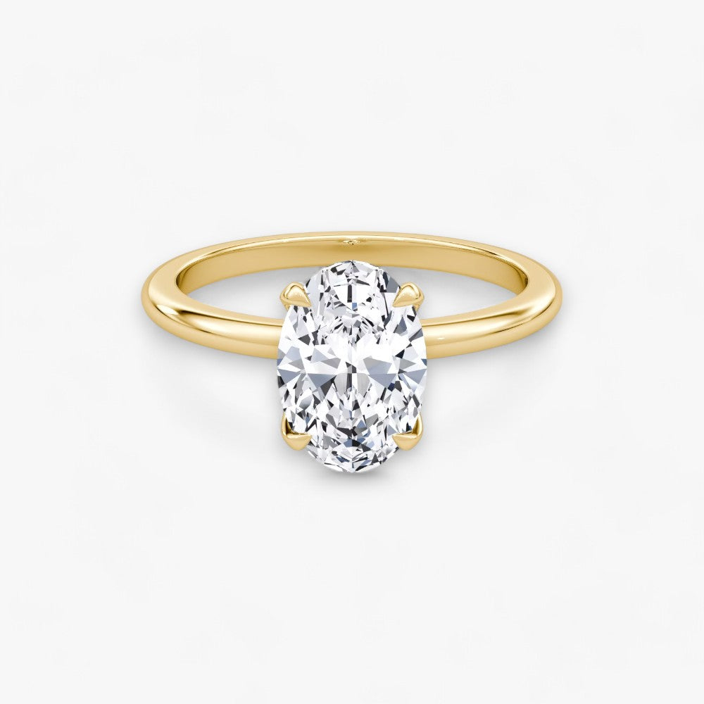 VITRA (Oval natural diamond yellow gold without pave)