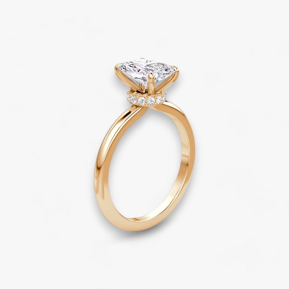 JOIE (Radiant natural diamond rose gold without pave)