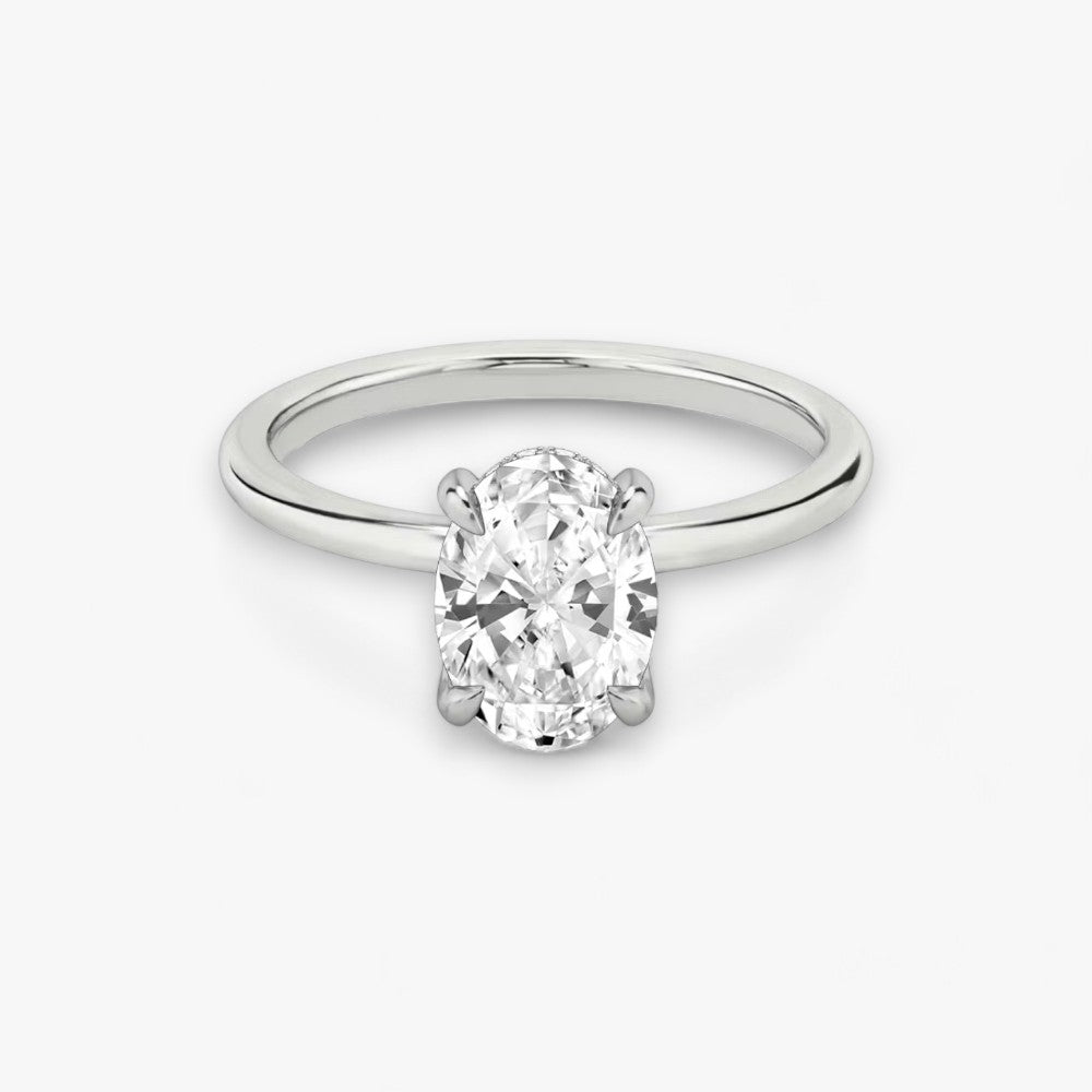 AMOUR (Oval Platinum without Pave LABGROWN)