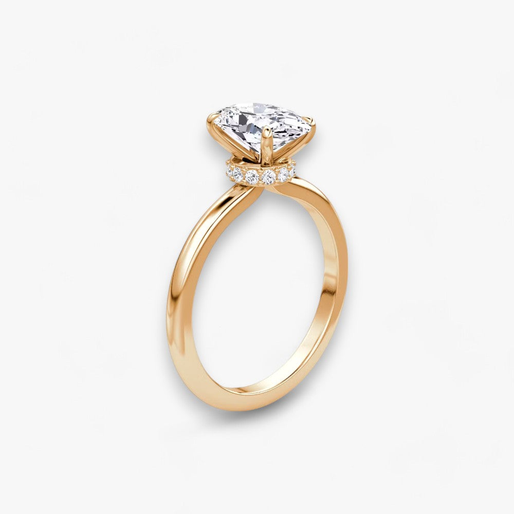 JOIE (Oval natürlicher Diamant Rosegold ohne Pave)