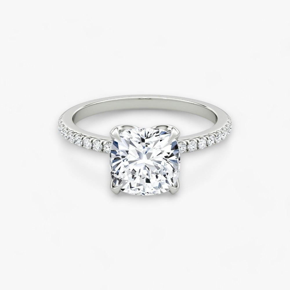 VENT (Cushion natural diamond platinum with pave)