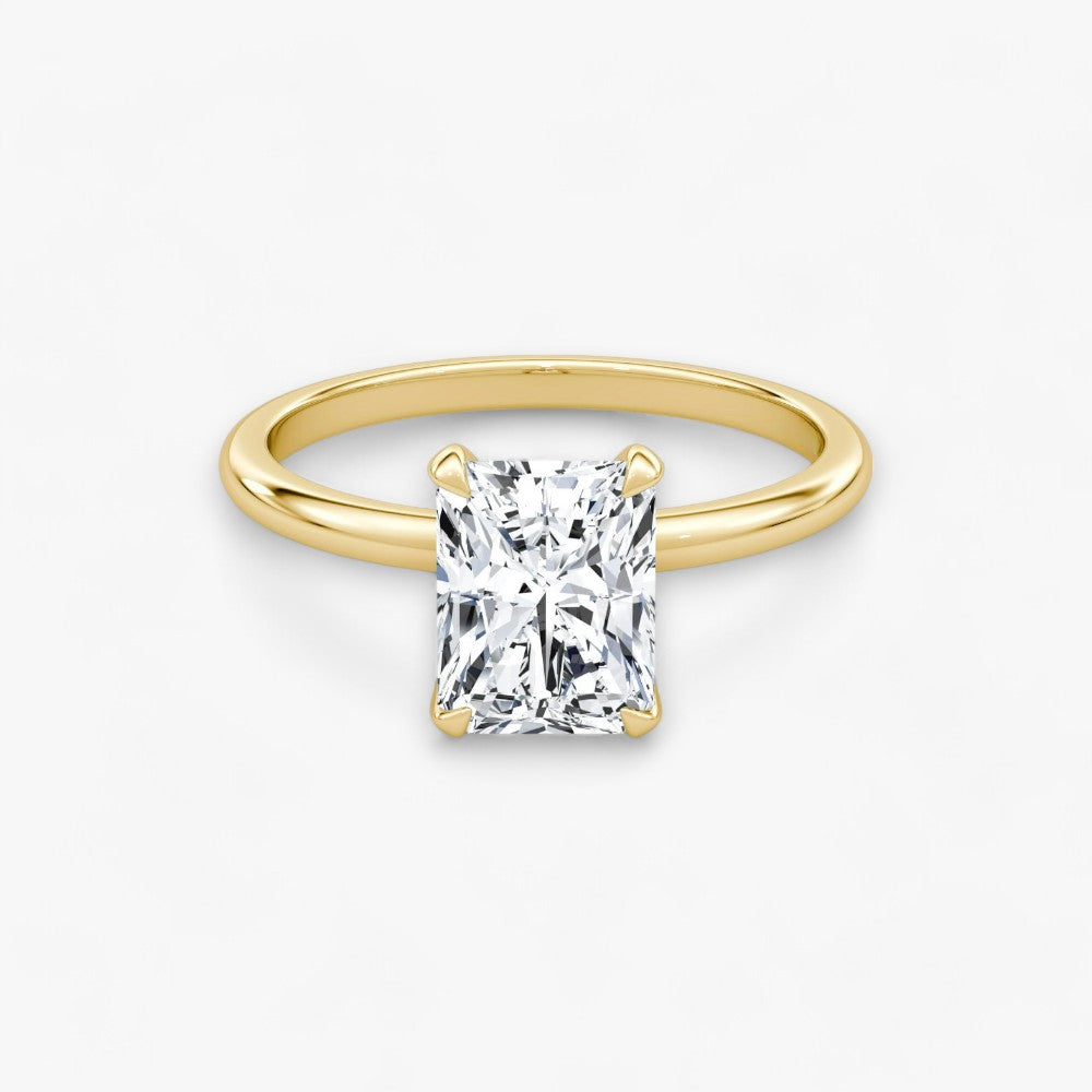 VITRA (Radiant natural diamond yellow gold without pave)