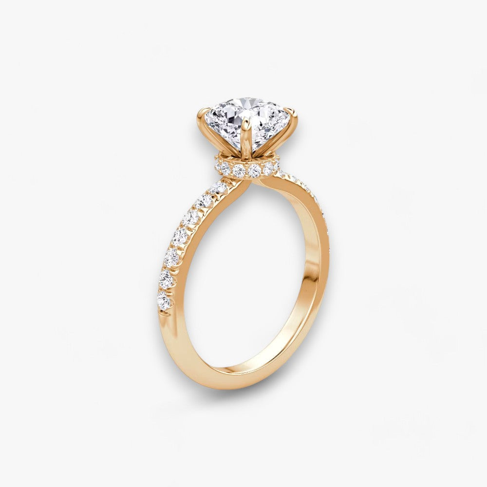 JOIE (Cushion natural diamond rose gold with pave)