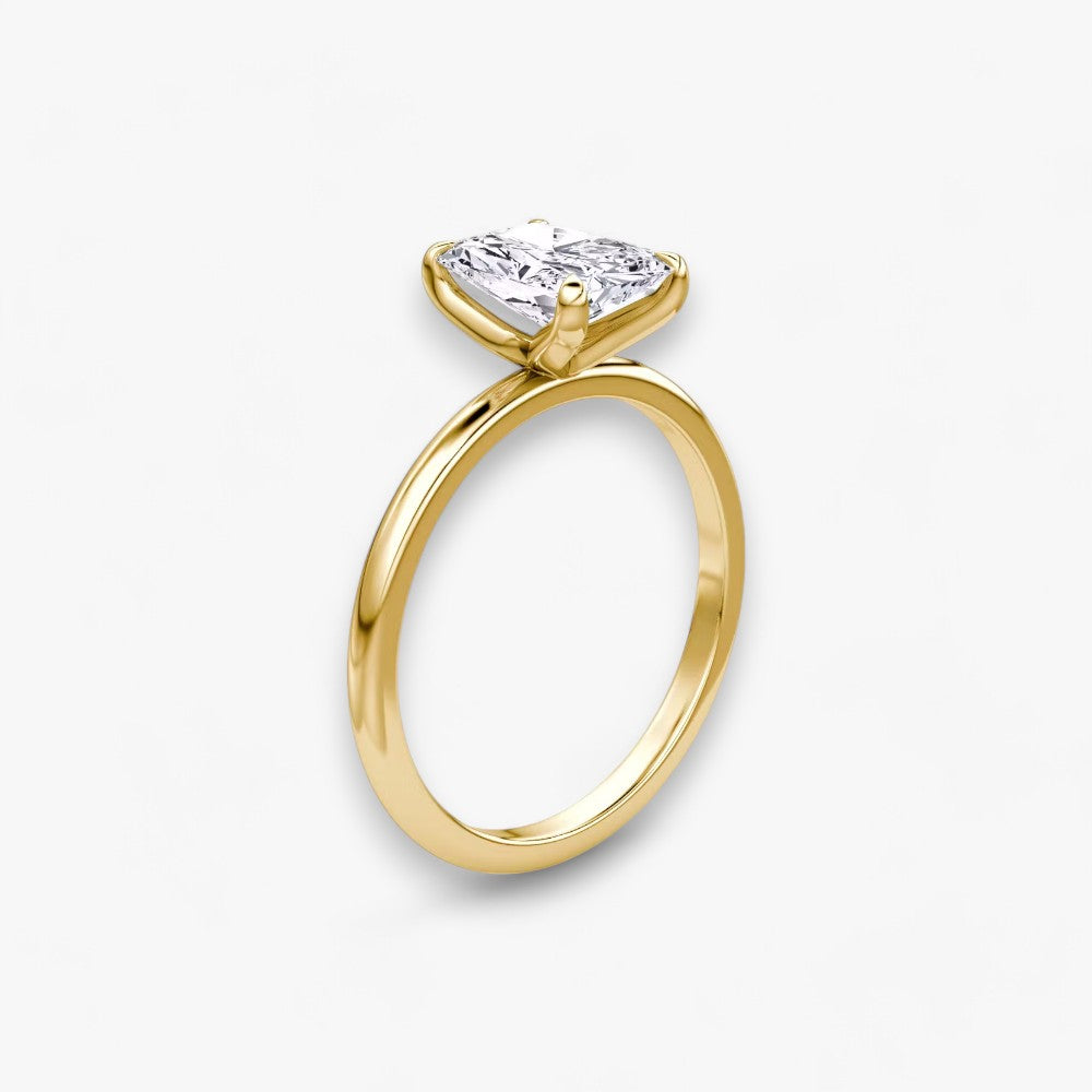 VITRA (Radiant natural diamond yellow gold without pave)