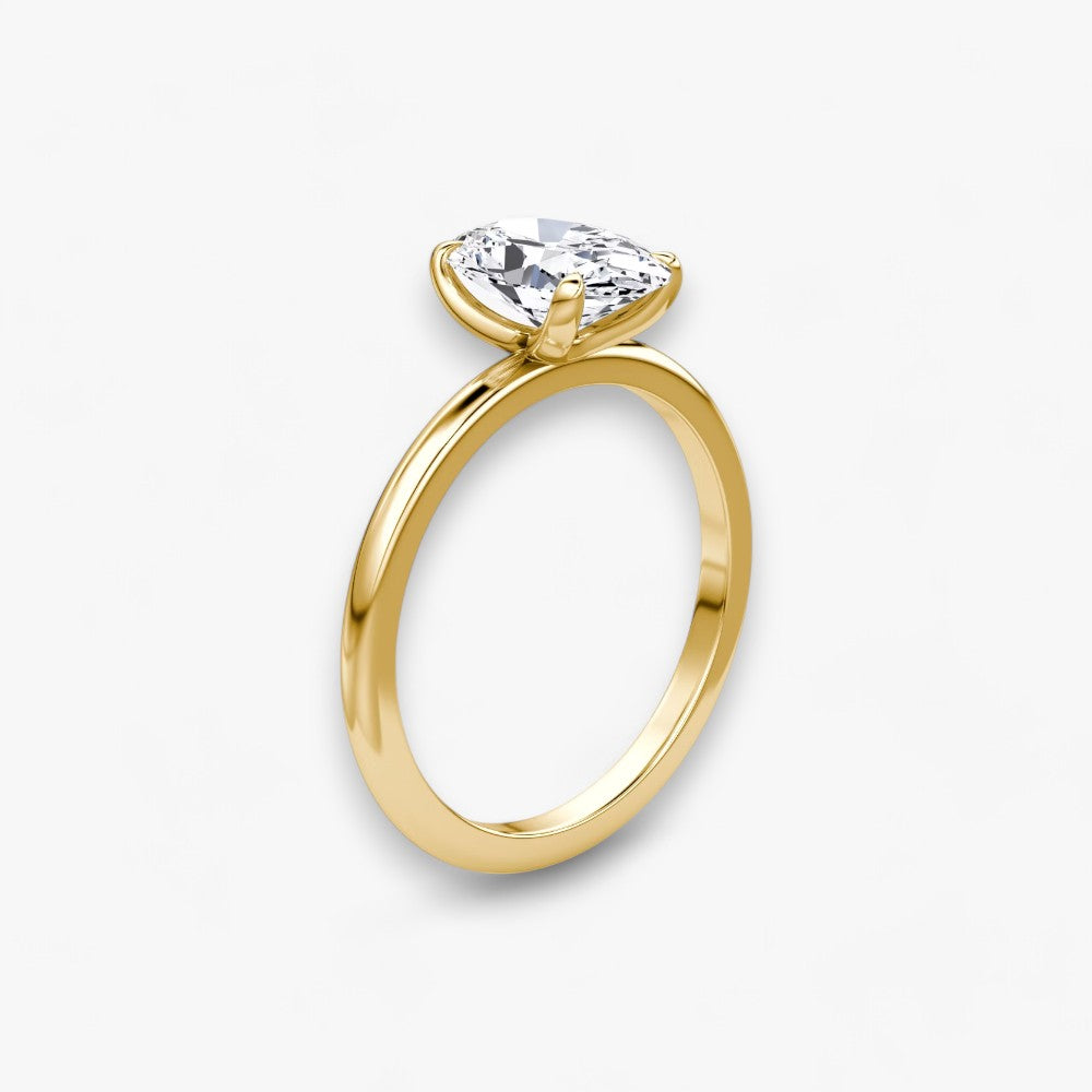 VITRA (Oval natural diamond yellow gold without pave)