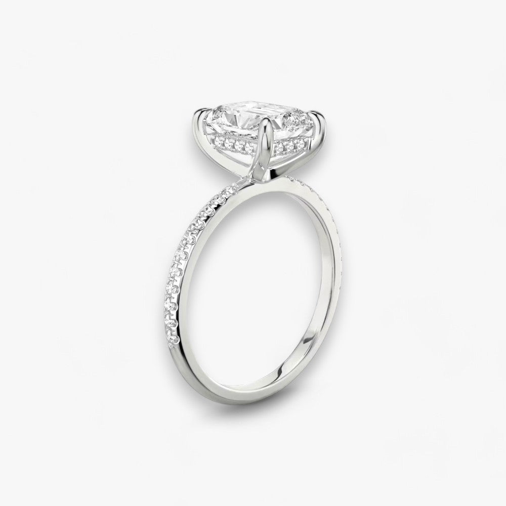 AMOUR (Radiant natürlicher Diamant Weissgold mit Pave)