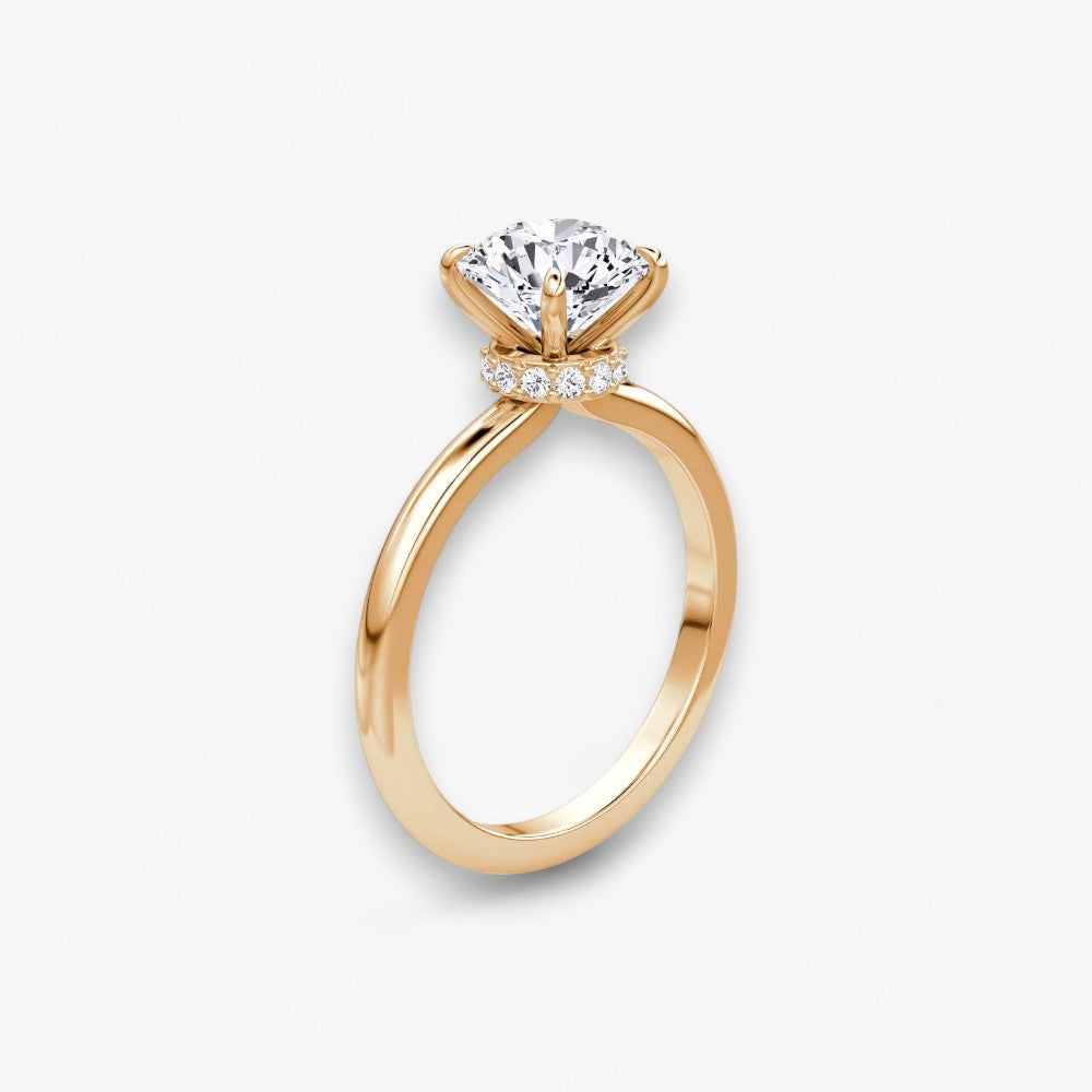 JOIE (Round Natural Diamond Rose Gold without Pave)