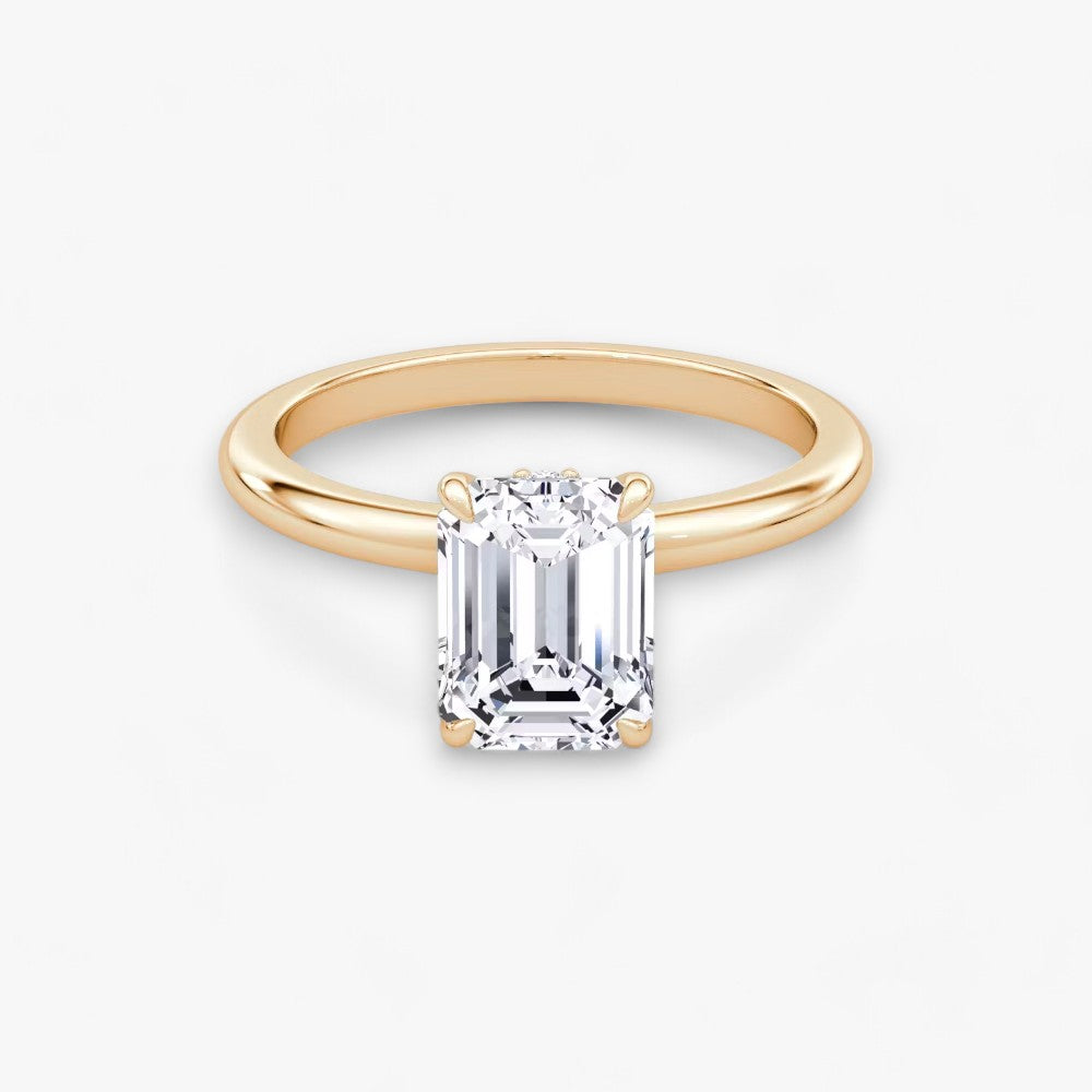 JOIE (Emerald natürlicher Diamant Rosegold ohne Pave)