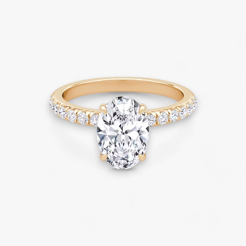 JOIE (Oval Natural Diamond Rose Gold with Pave)