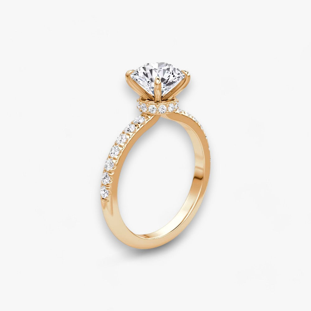 JOIE (Round Natural Diamond Rose Gold with Pave)