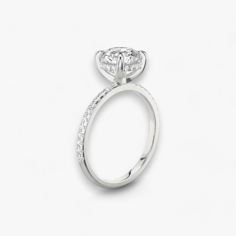 AMOUR (Round White Gold with Pave LABGROWN)