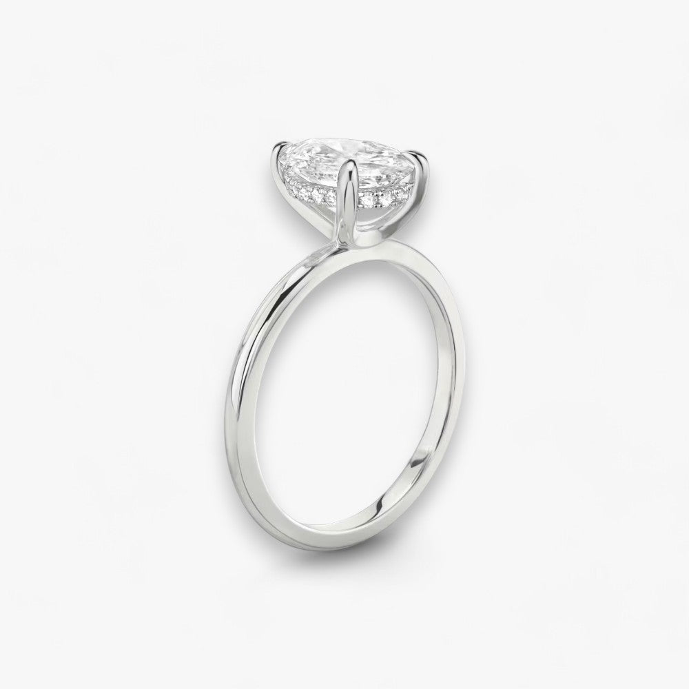 AMOUR (drop natural diamond white gold without pave)