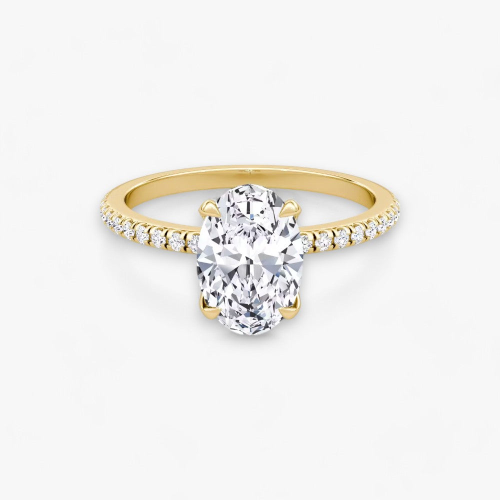 VITRA (Oval natural diamond yellow gold with pave)