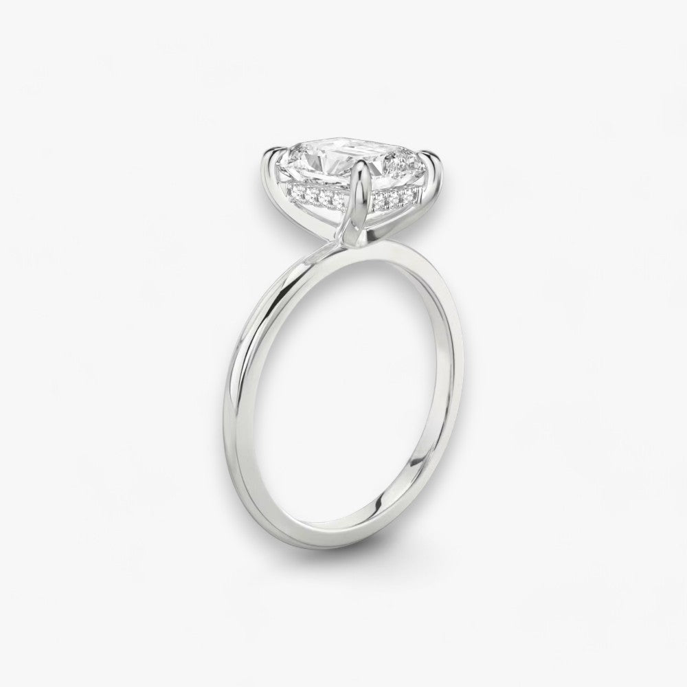 AMOUR (Radiant natural diamond white gold without pave)