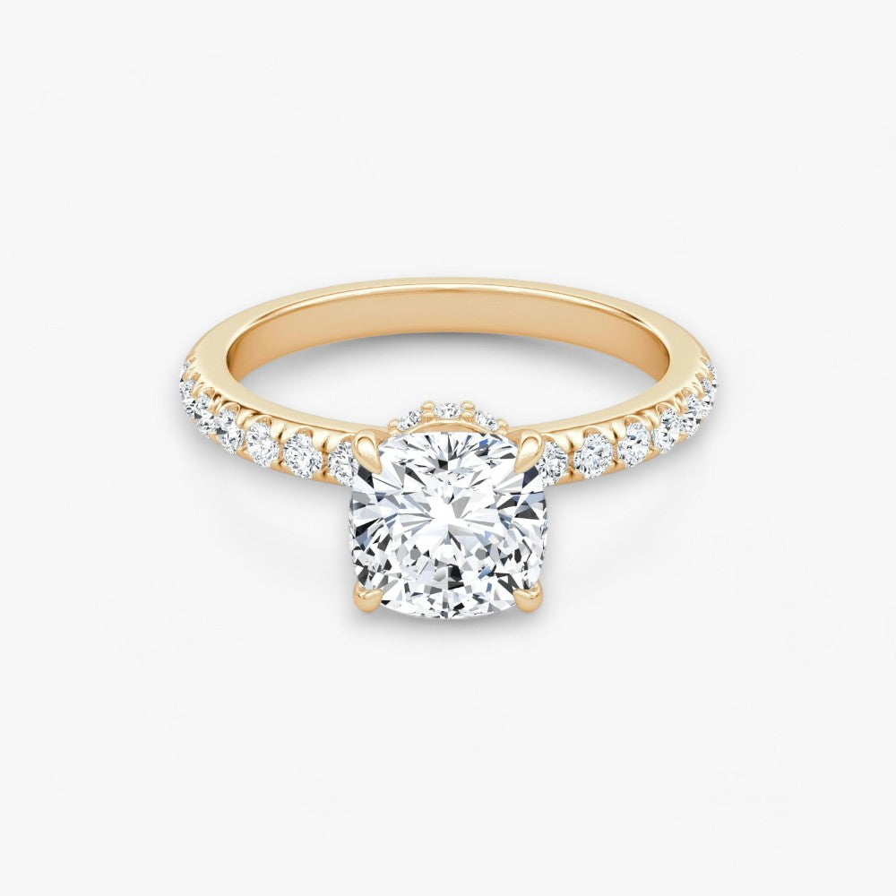 JOIE (Cushion natural diamond rose gold with pave LABGROWN)