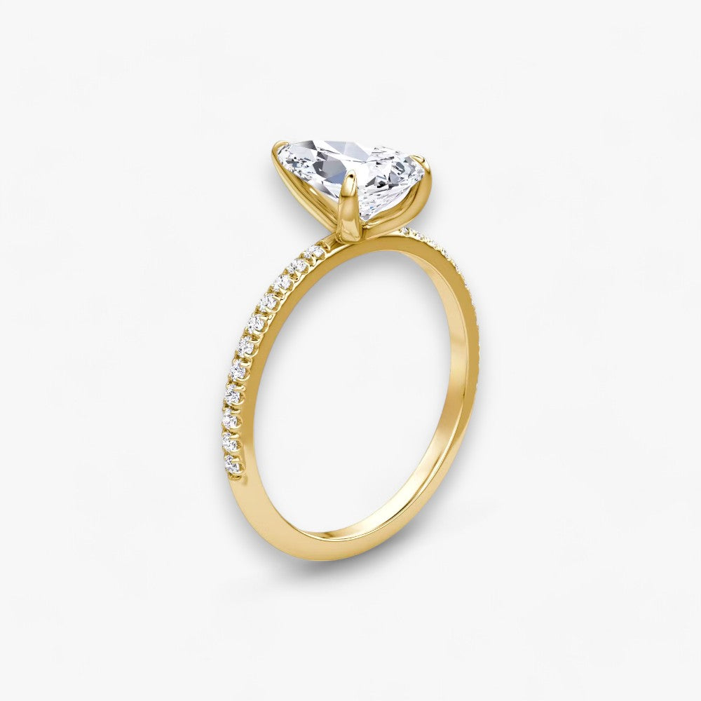 VITRA (drop natural diamond yellow gold with pave)