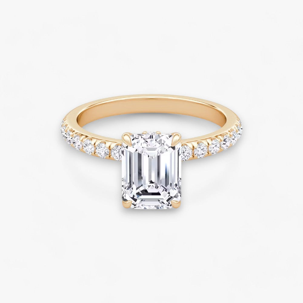 JOIE (Emerald natural diamond rose gold with pave)