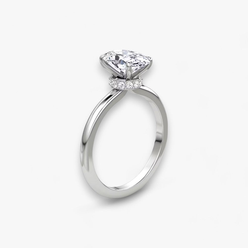 JOIE (Oval White Gold without Pave LABGROWN)