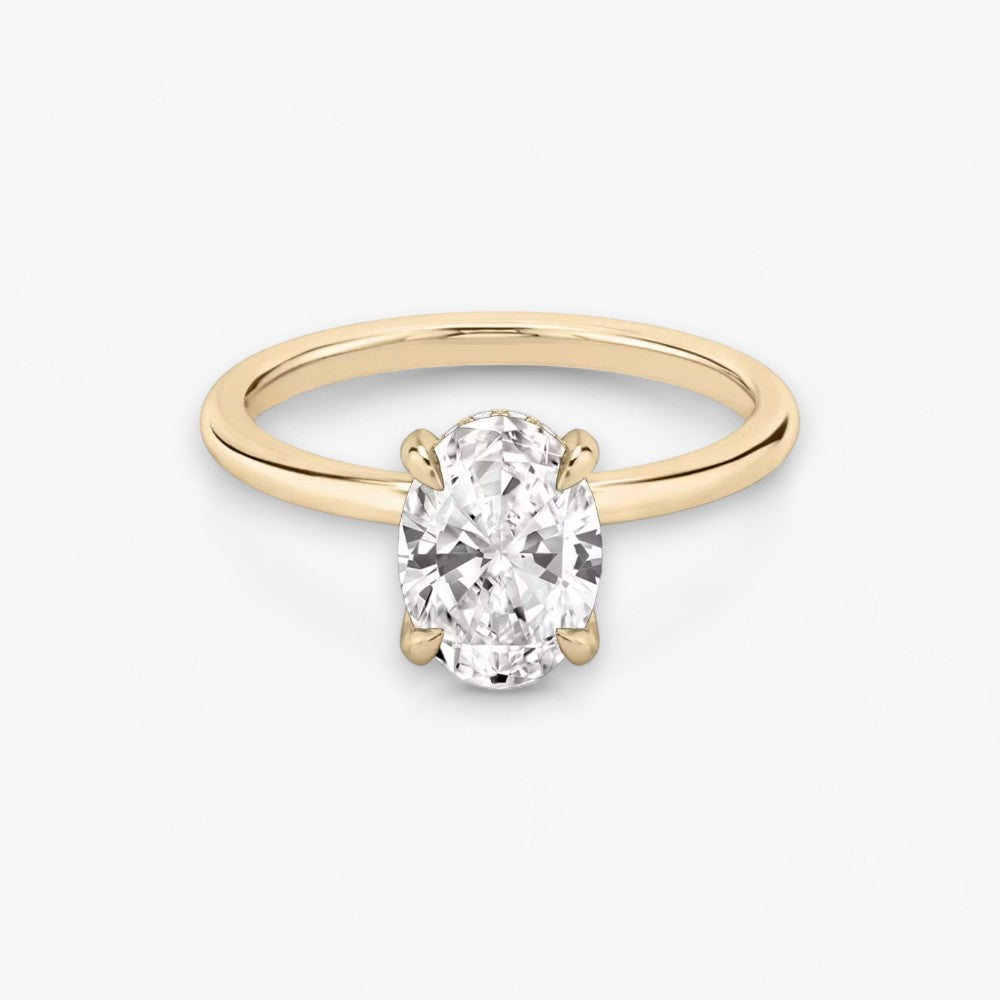 AMOUR (Oval natürlicher Diamant Rosegold ohne Pave)