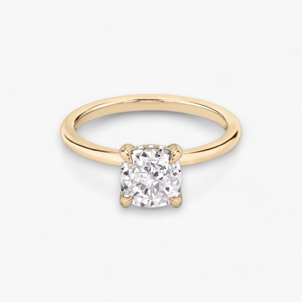 AMOUR (Cushion Rose Gold without Pave Natural Diamond)