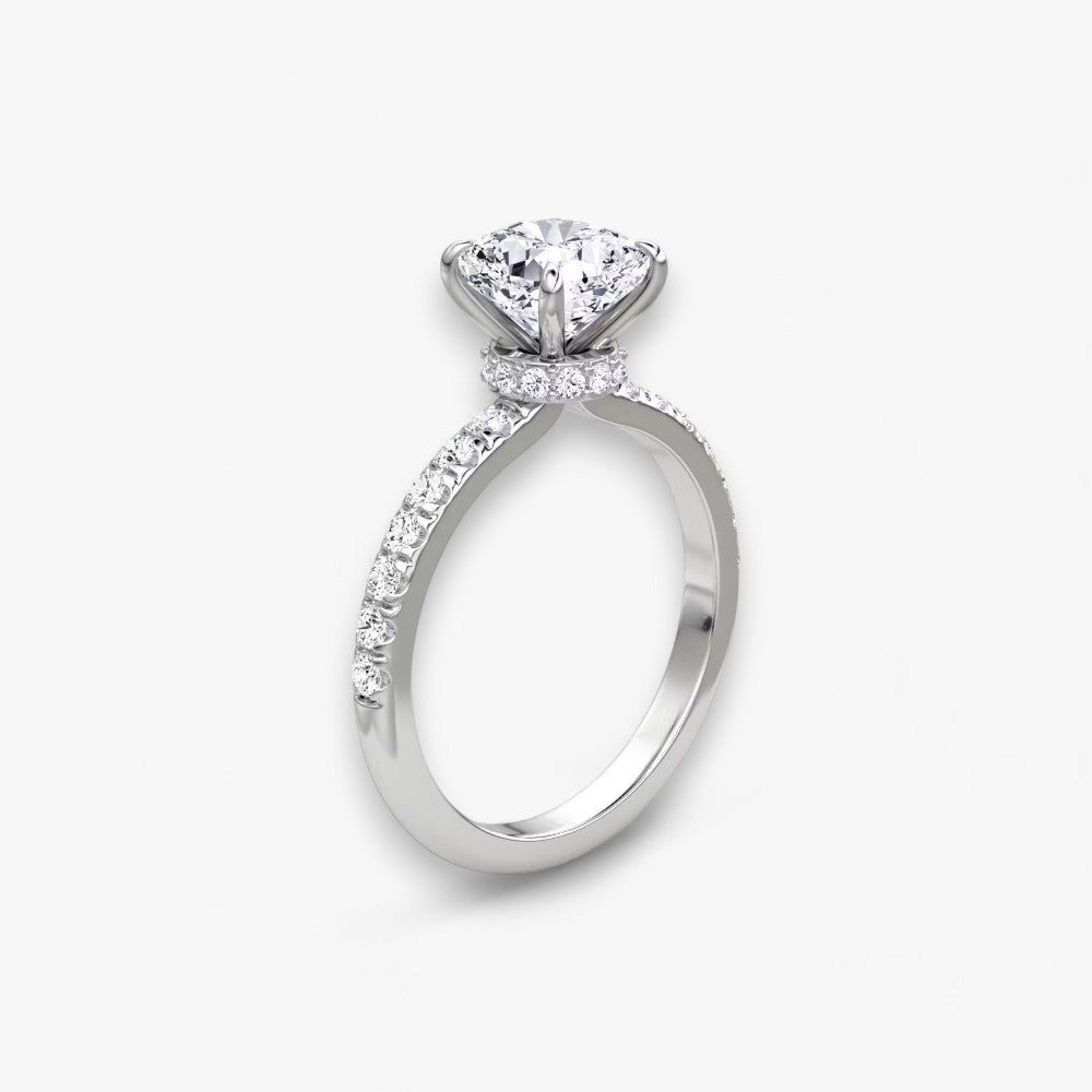 JOIE (Cushion natural diamond platinum with pave LABGROWN)