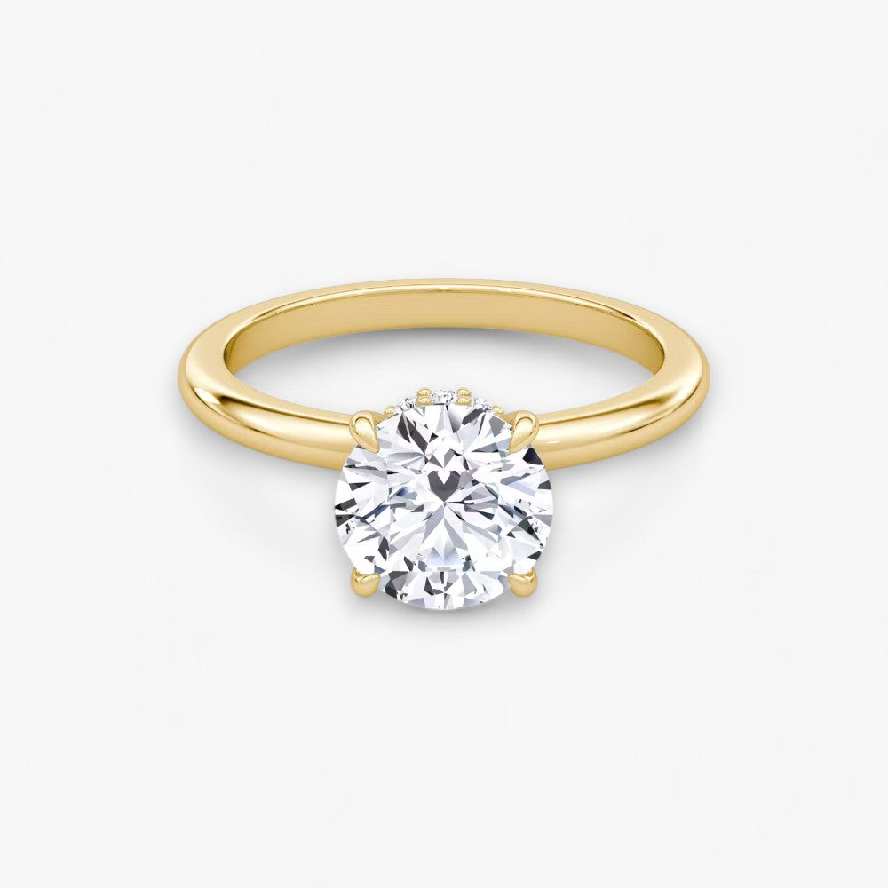 JOIE (Round Natural Diamond Yellow Gold without Pave)