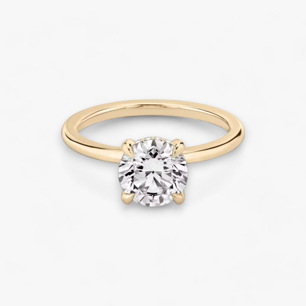 AMOUR (Round natural diamond rose gold without pave)