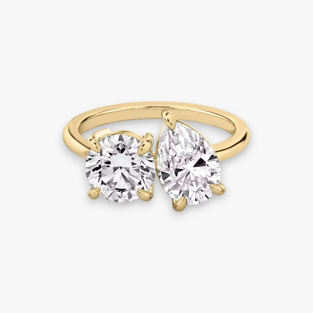 CHARM (Round+ Drop Yellow Gold without Pavé)