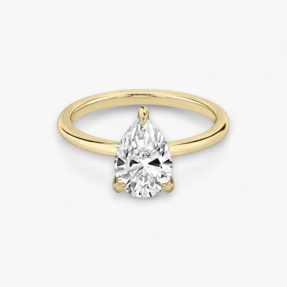 AMOUR (drop natural diamond yellow gold without pave)