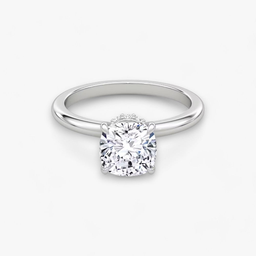 JOIE (Cushion natural diamond white gold without pave)