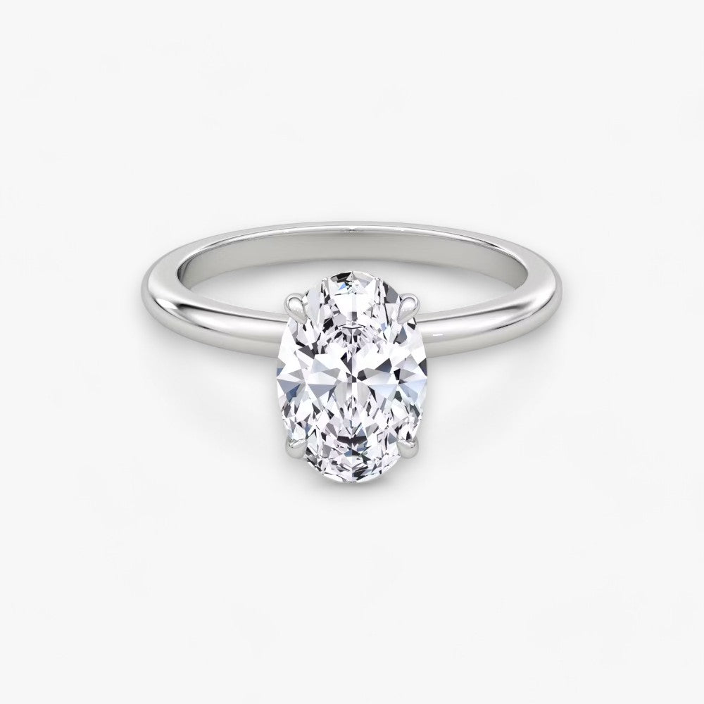 JOIE (Oval White Gold without Pave LABGROWN)