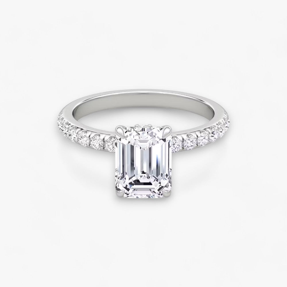 JOIE (Emerald natural diamond white gold with pave)