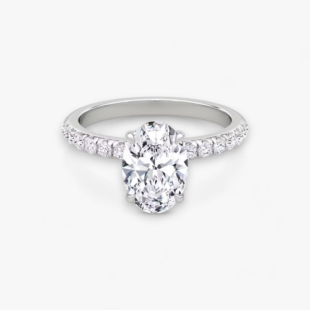 JOIE (Oval Natural Diamond Platinum with Pave)