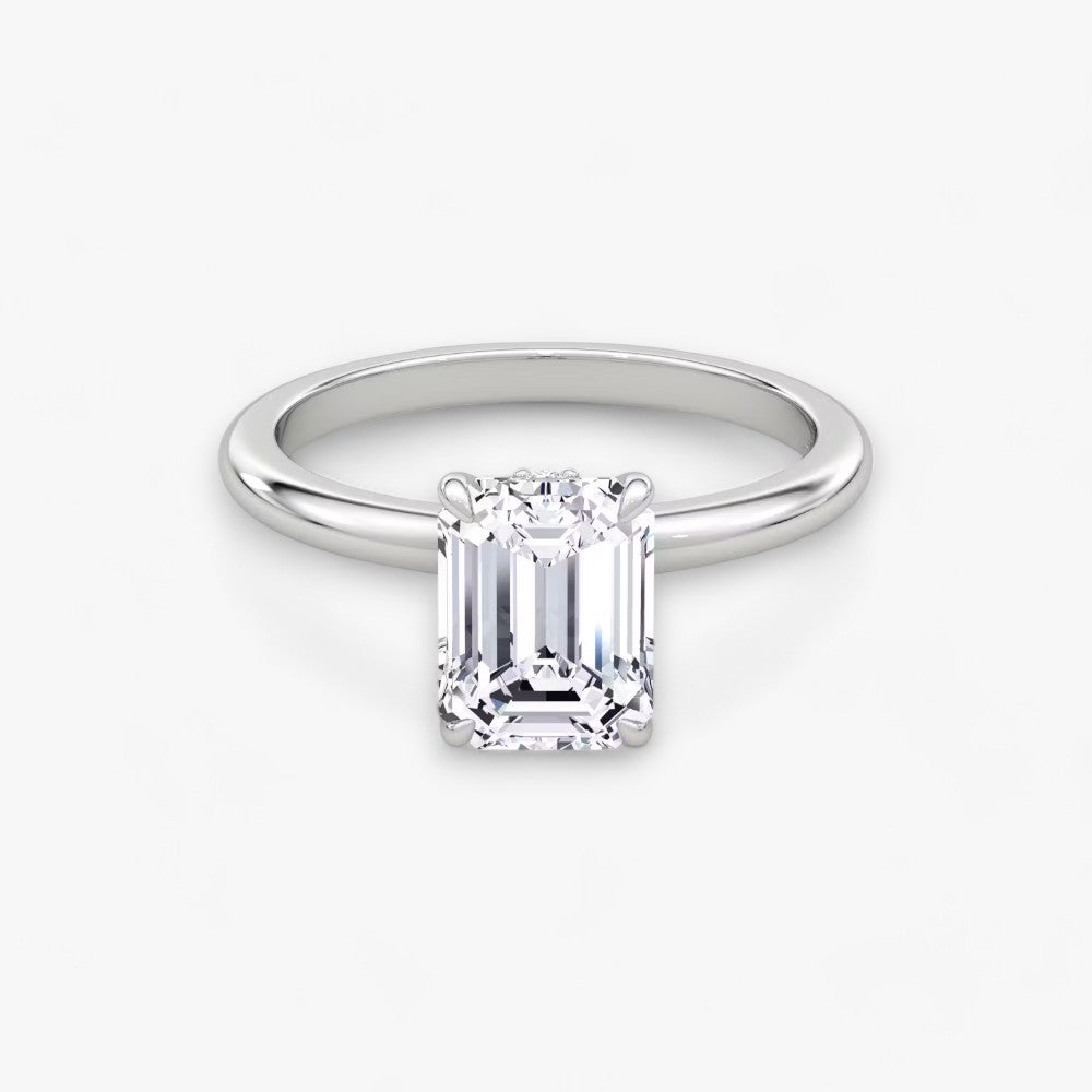 JOIE (Emerald Natural Diamond Platinum without Pave LABGROWN)