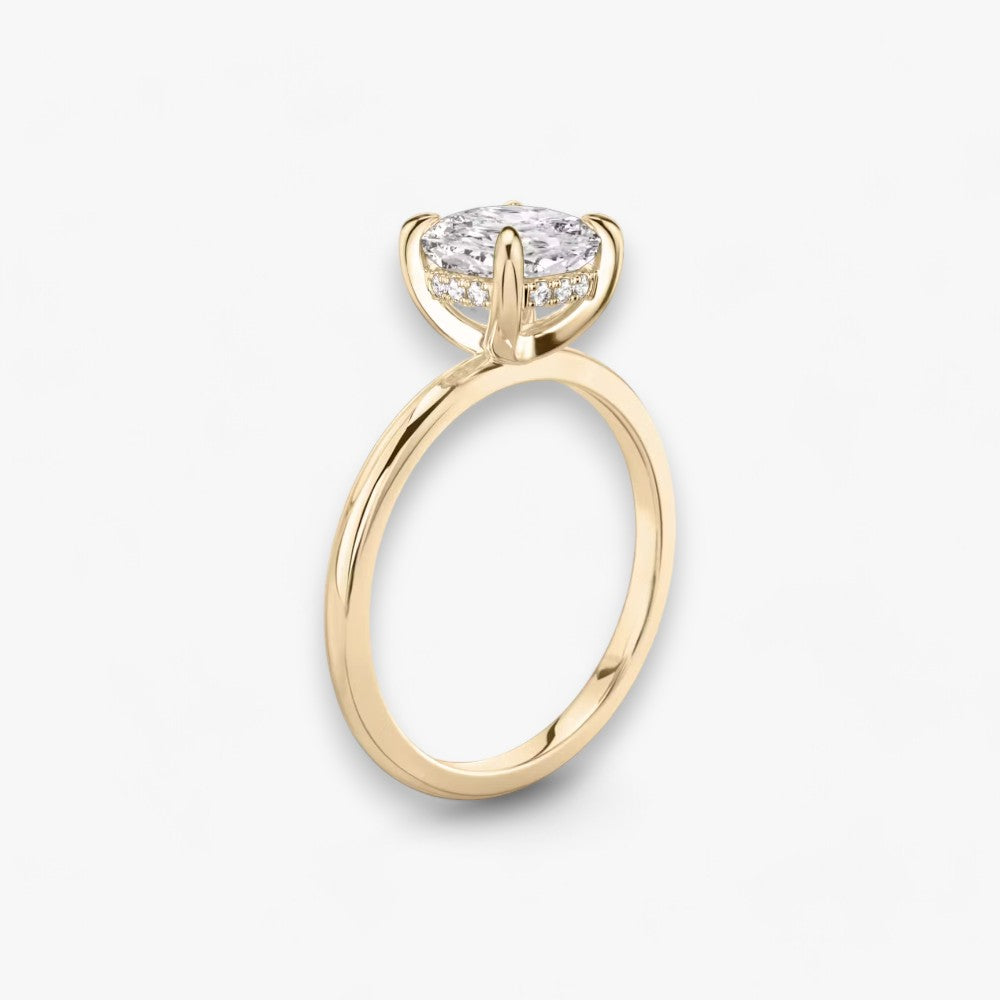 AMOUR (Cushion Rose Gold without Pave Natural Diamond)