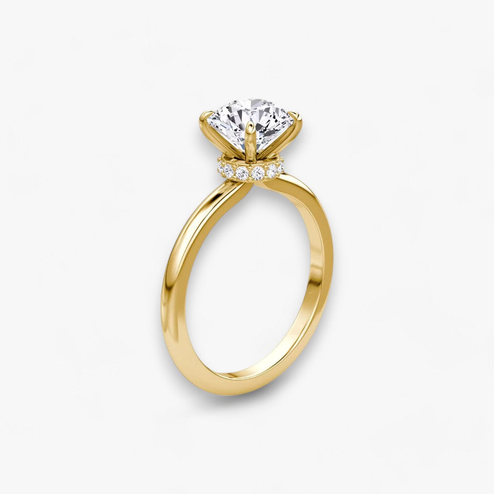 JOIE (Round Natural Diamond Yellow Gold without Pave)