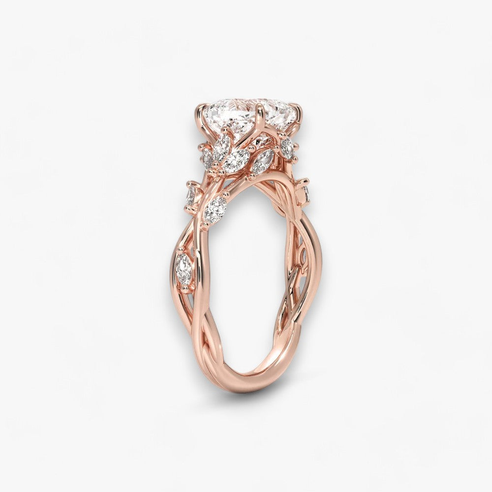 FLEUR (Cushion natural diamond rose gold)