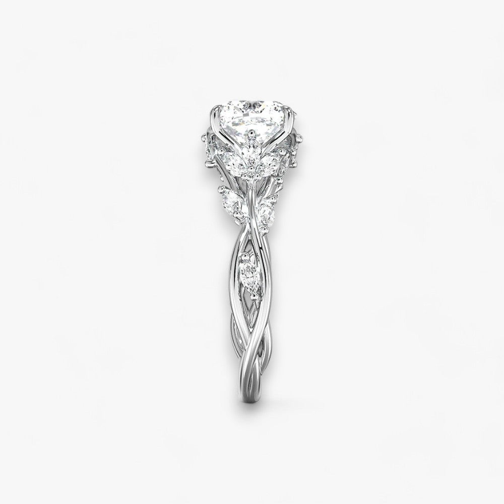 FLEUR (Cushion natural diamond white gold)