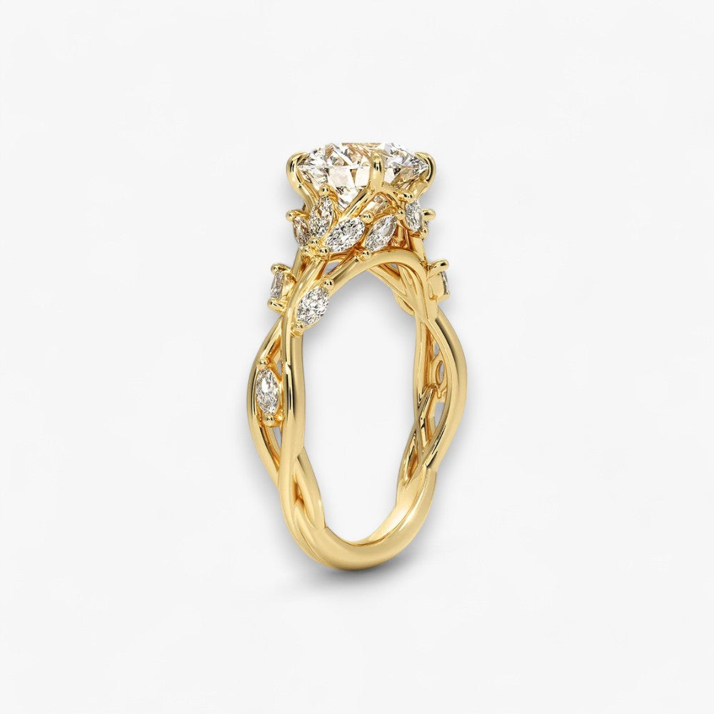 FLEUR (Round Yellow Gold)