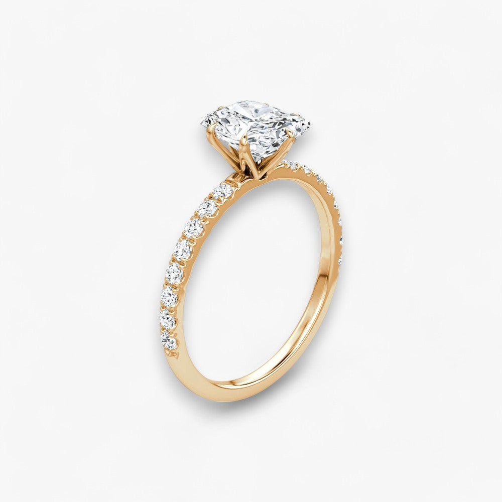 CLAIR (Radiant natural diamond rose gold with pave)