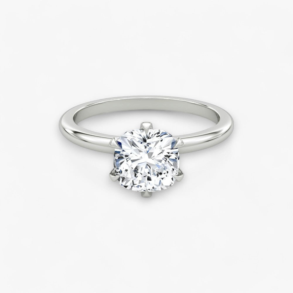 CLAIR (Cushion natural diamond white gold without pave)