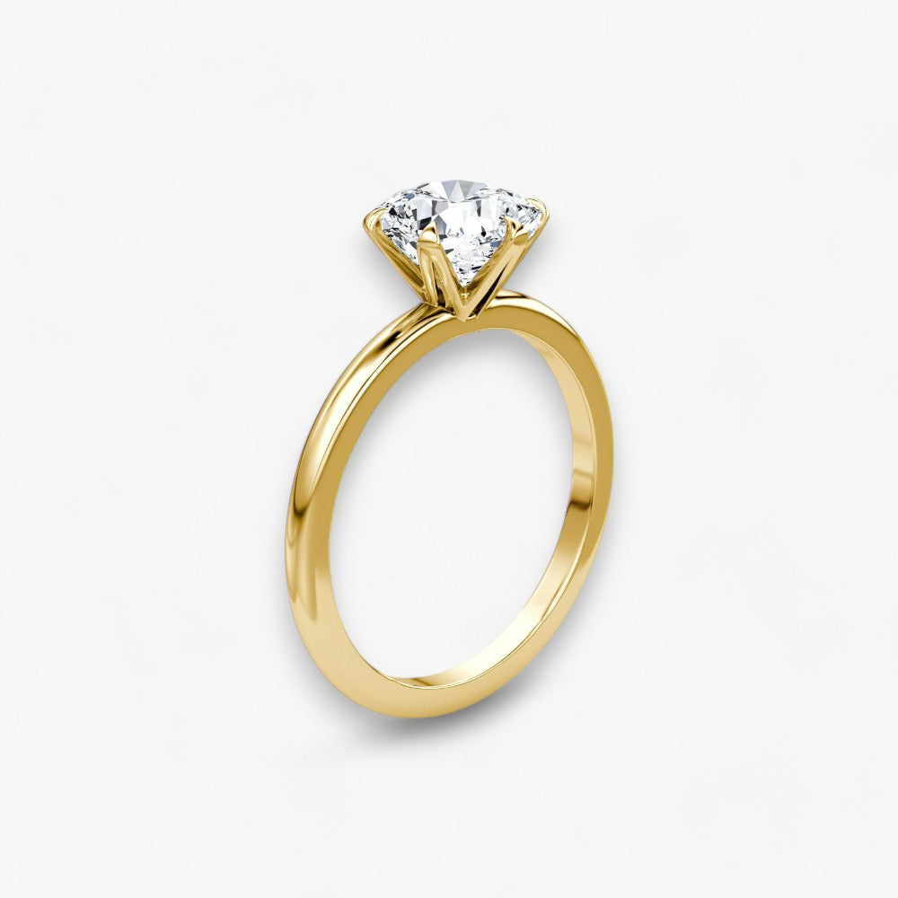 CLAIR (Cushion yellow gold without pave LABGROWN)