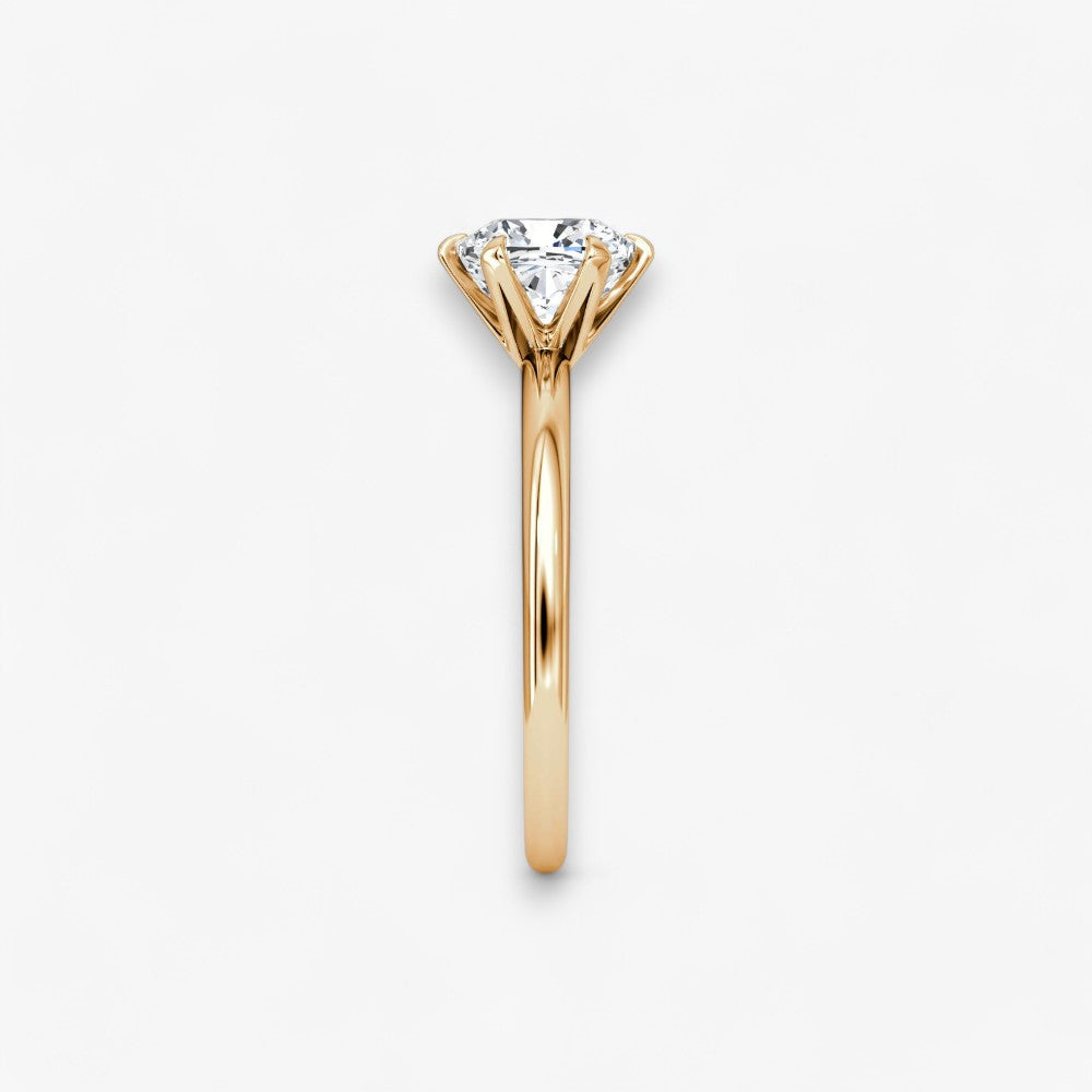 CLAIR (Cushion natural diamond rose gold without pave)