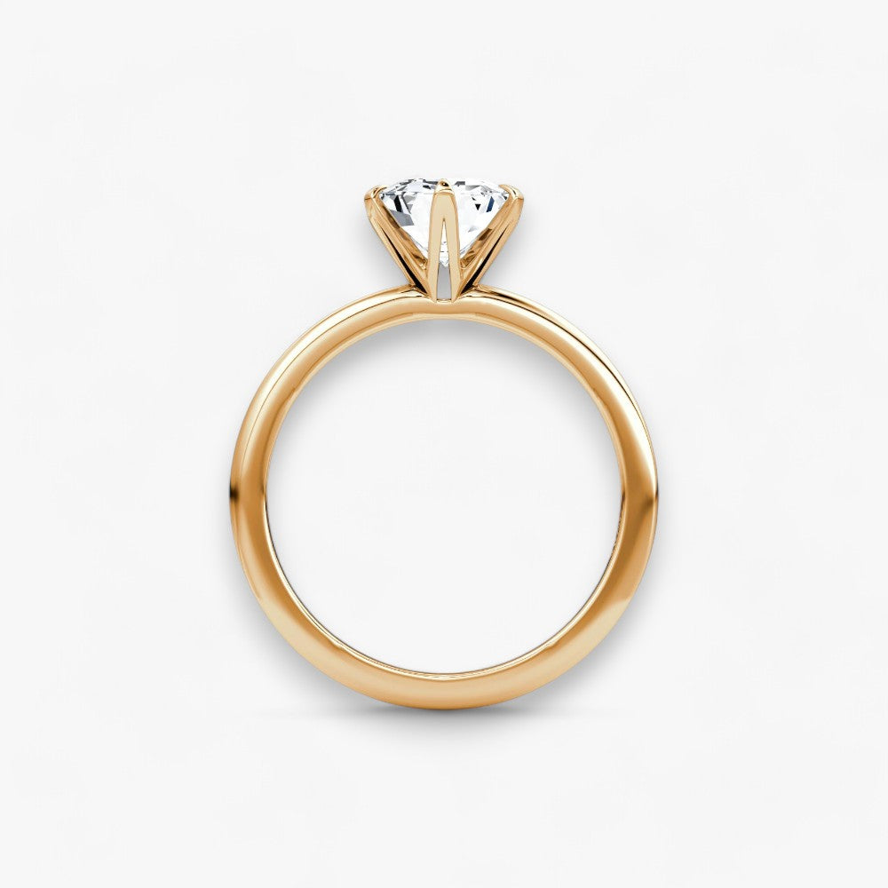 CLAIR (Emerald natural diamond rose gold without pave)