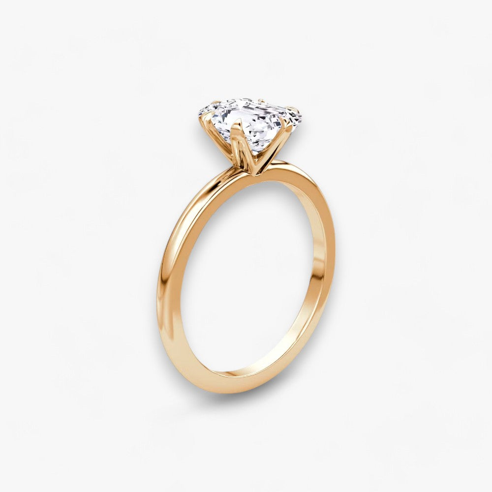 CLAIR (Emerald natural diamond rose gold without pave)