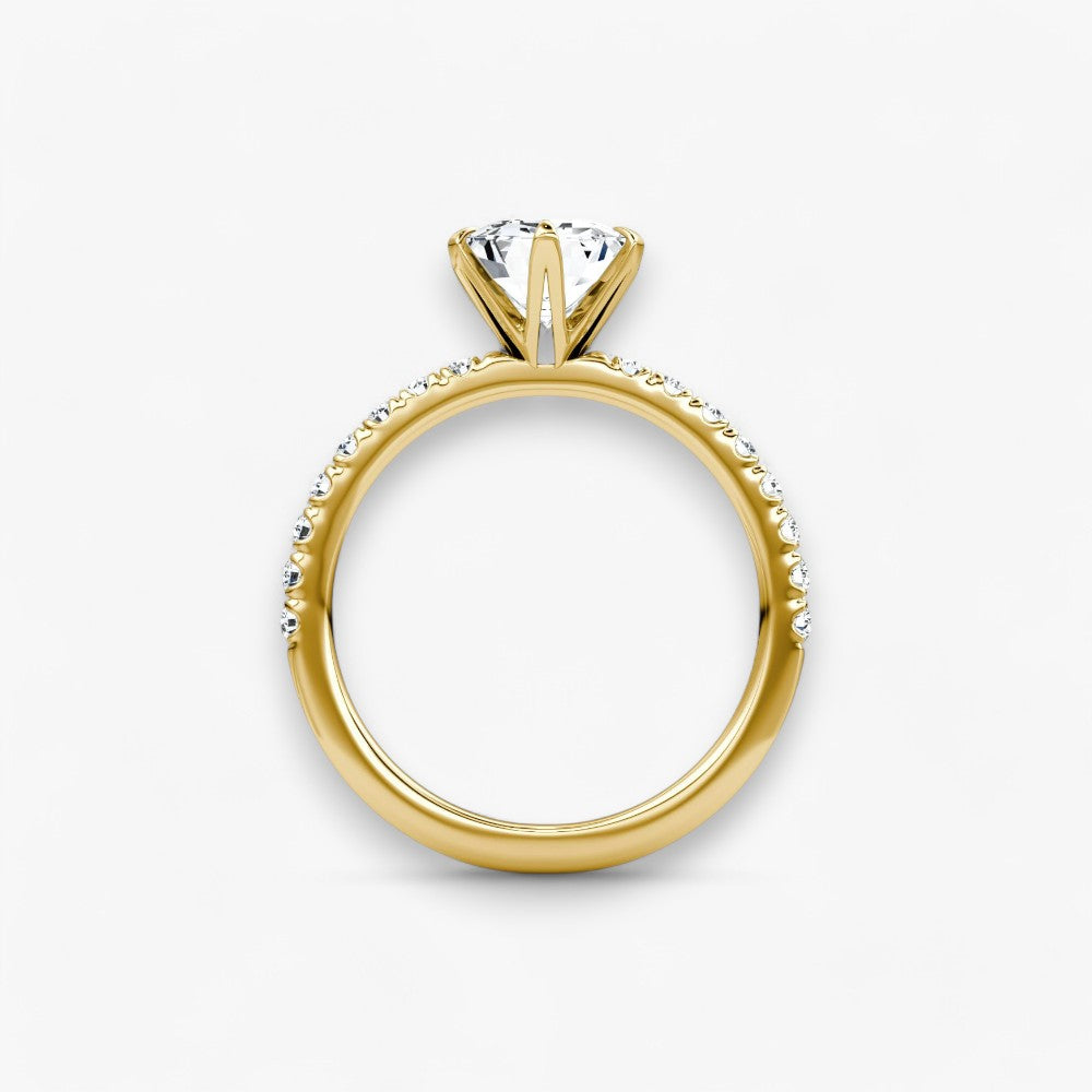 CLAIR (Emerald natural diamond yellow gold with pave)