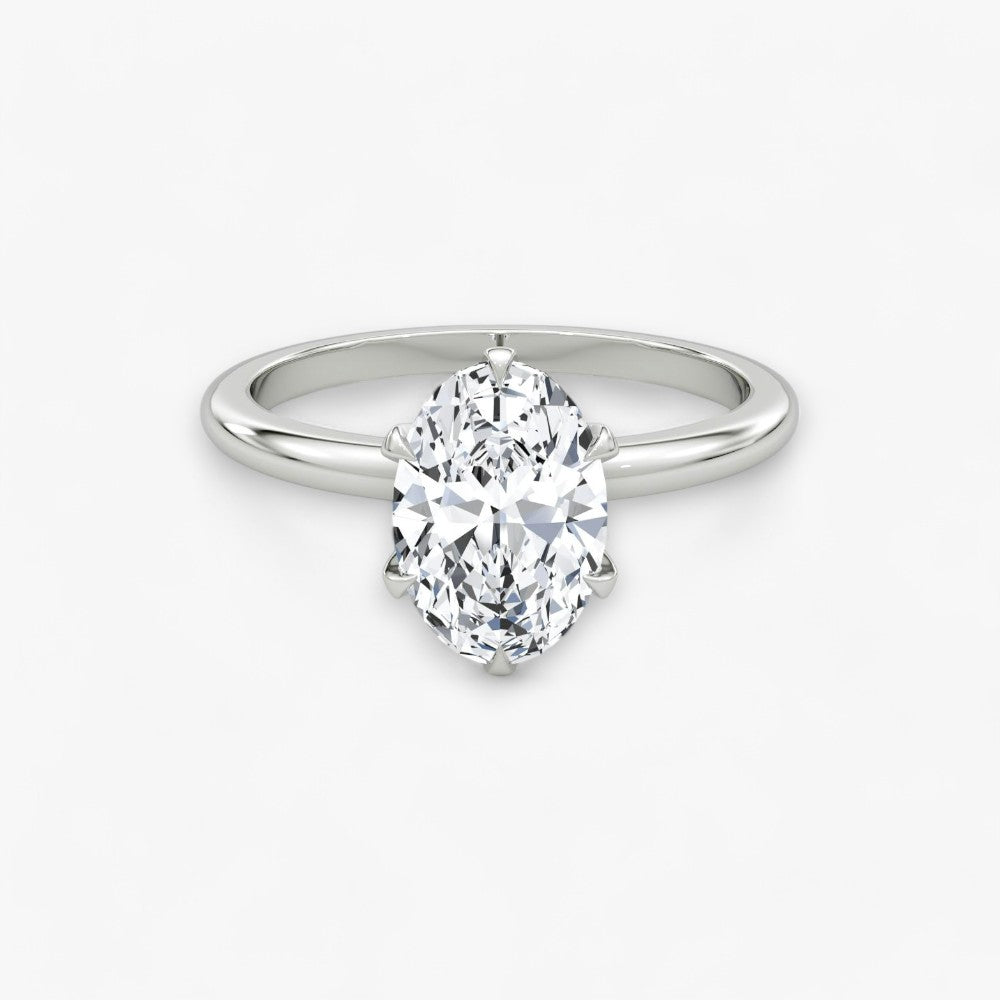 CLAIR (Oval natural diamond platinum without pave)