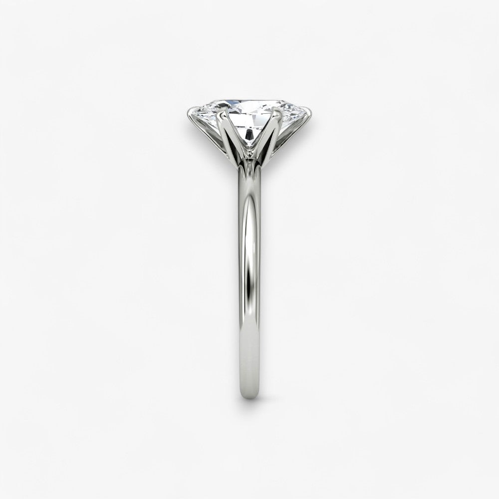 CLAIR (Oval White Gold without Pave LABGROWN)