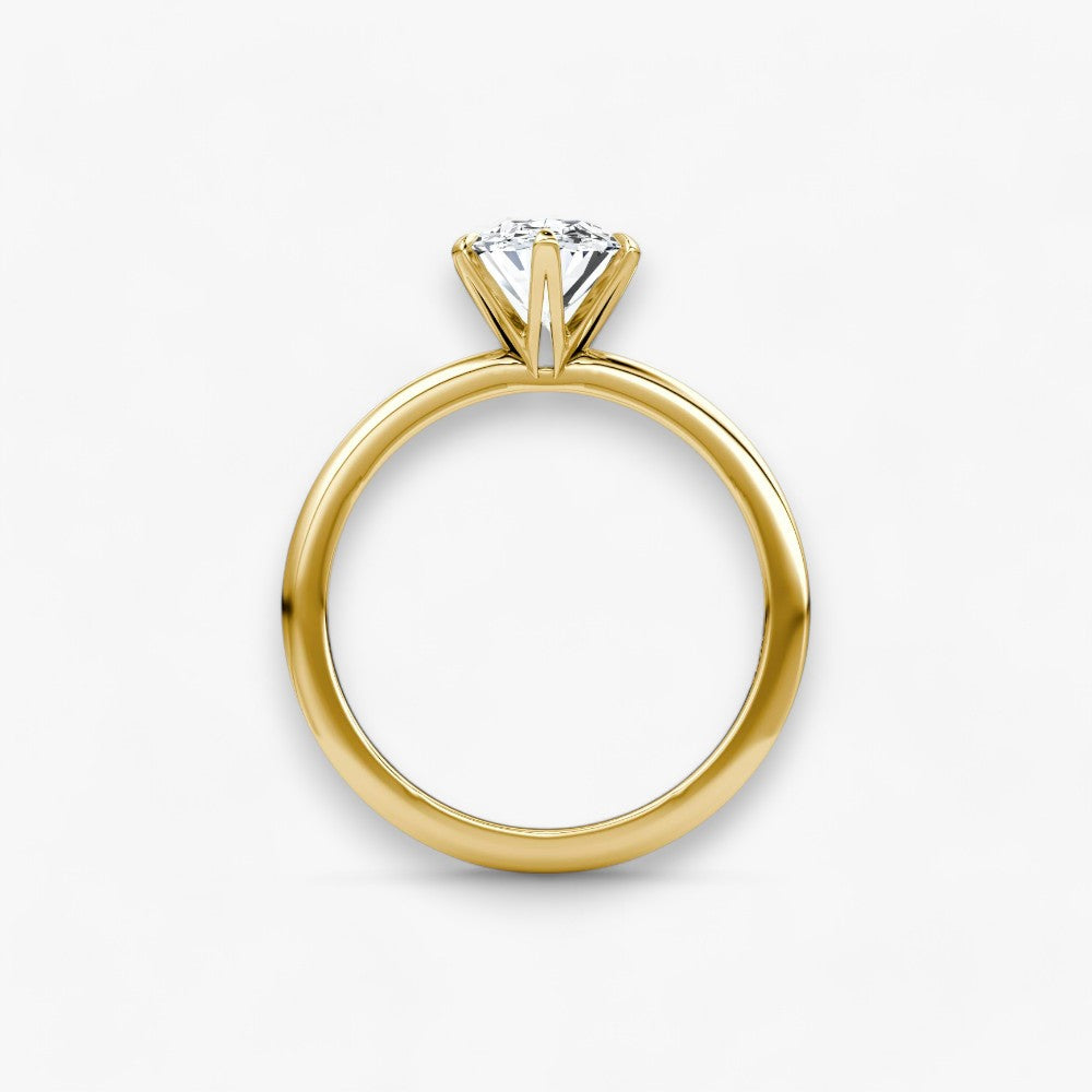 CLAIR (Oval natural diamond yellow gold without pave)