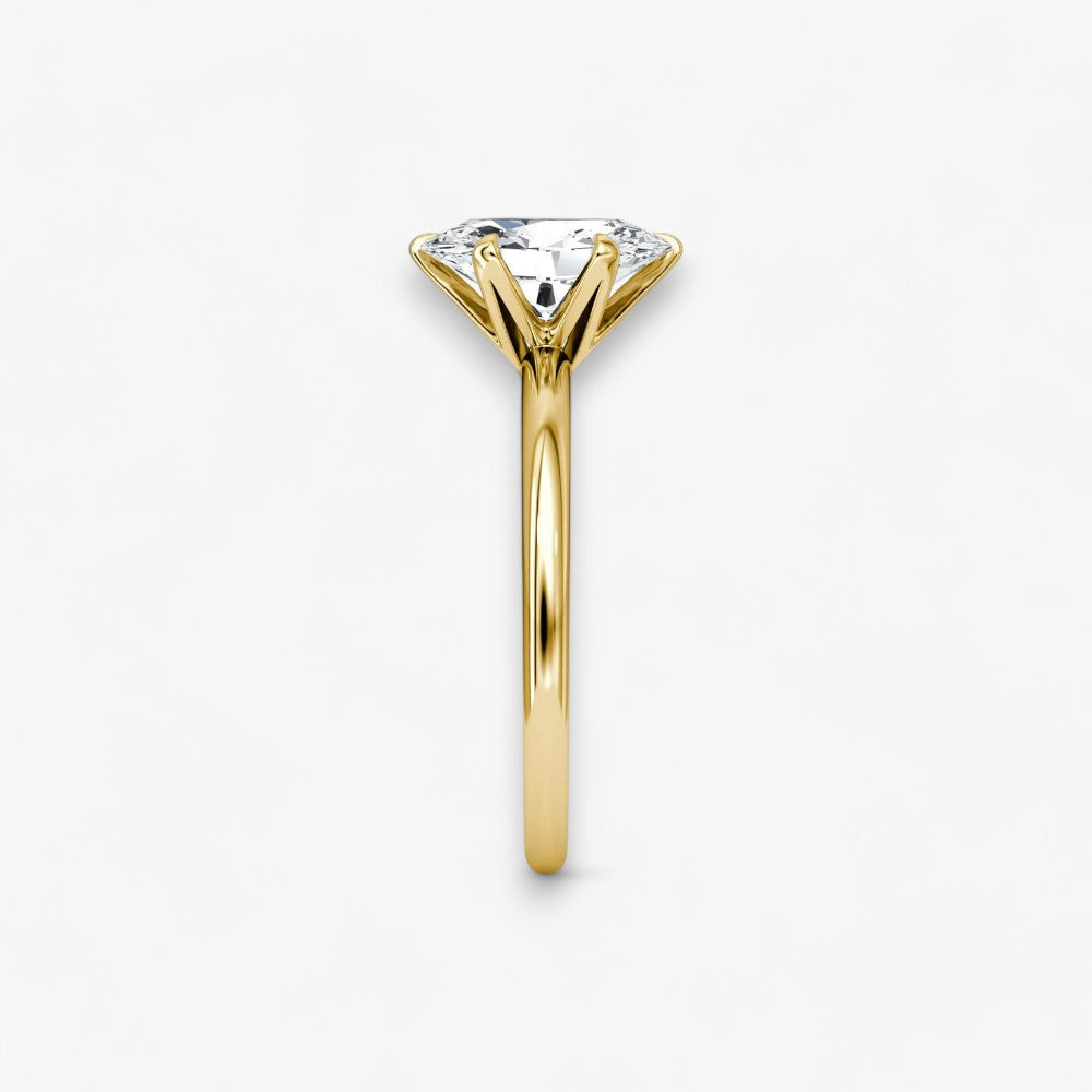 CLAIR (Oval natural diamond yellow gold without pave)